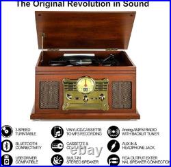 Bluetooth Record Player 10 in 1, 3-Speed Turntable for Vinyl with Speakers, LP t Bluetooth Record Player 10 in 1, 3-Speed Turntable for Vinyl with Speakers, LP t
