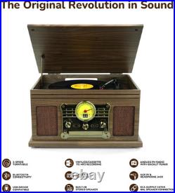 Bluetooth Record Player 10 in 1, 3-Speed Turntable for Vinyl with Speakers, LP t