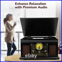 Bluetooth Record Player 10 in 1, 3-Speed Turntable for Vinyl with Speakers, LP t Bluetooth Record Player 10 in 1, 3-Speed Turntable for Vinyl with Speakers, LP t
