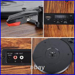 Bluetooth Record Player, 3 Speed Turntable with Built-In Speakers, Retro LP Viny Bluetooth Record Player, 3 Speed Turntable with Built-In Speakers, Retro LP Viny