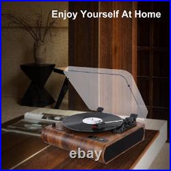 Bluetooth Record Player, 3 Speed Turntable with Built-In Speakers, Retro LP Viny Bluetooth Record Player, 3 Speed Turntable with Built-In Speakers, Retro LP Viny