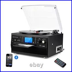 Bluetooth Record Player Turntable with Stereo Speaker, LP Vinyl to MP3