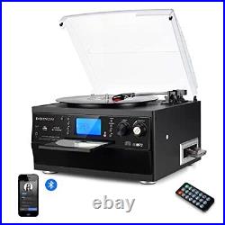 Bluetooth Record Player Turntable with Stereo Speaker, LP Vinyl to MP3