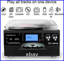 Bluetooth Record Player Turntable with Stereo Speaker, LP Vinyl to MP3