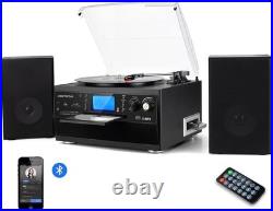 Bluetooth Record Player Turntable with Stereo Speaker, LP Vinyl to MP3 Converter