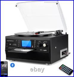 Bluetooth Record Player Turntable with Stereo Speaker, LP Vinyl to MP3 Converter