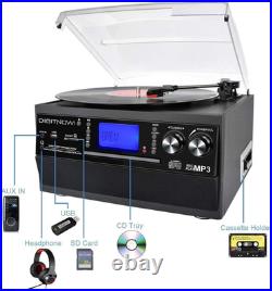 Bluetooth Record Player Turntable with Stereo Speaker, LP Vinyl to MP3 Converter Bluetooth Record Player Turntable with Stereo Speaker, LP Vinyl to MP3 Converter