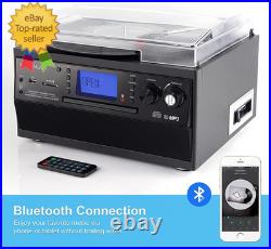 Bluetooth Record Player Turntable with Stereo Speaker, LP Vinyl to MP3 Converter