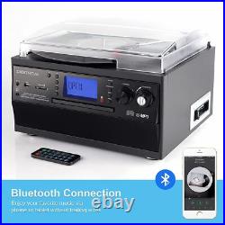 Bluetooth Record Player Turntable with Stereo Speaker, LP Vinyl to MP3 Converter