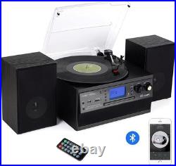 Bluetooth Record Player Turntable with Stereo Speaker, LP Vinyl to MP3 Converter