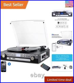 Bluetooth Record Player with Stereo Speakers, Turntable for Vinyl to MP3 with
