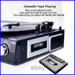 Bluetooth Record Player with Stereo Speakers Turntable for Vinyl to MP3 with
