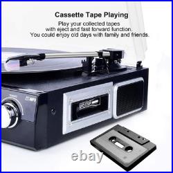 Bluetooth Record Player with Stereo Speakers, Turntable for Vinyl to MP3 with