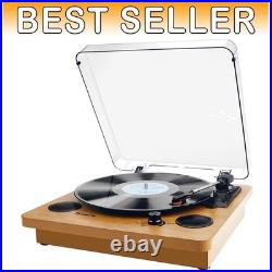 Bluetooth Retro Record Player with Built-in Speakers & Vinyl-to-MP3 Feature