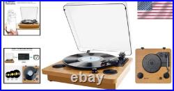 Bluetooth Retro Record Player with Built-in Speakers & Vinyl-to-MP3 Feature