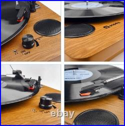 Bluetooth Retro Record Player with Built-in Speakers & Vinyl-to-MP3 Feature