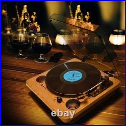 Bluetooth Retro Record Player with Built-in Speakers & Vinyl-to-MP3 Feature