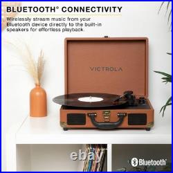 Bluetooth Suitcase Record Player 3-Speed Turntable, Built-in Speakers, RCA & H