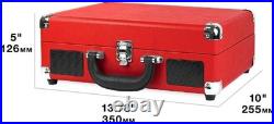 Bluetooth Suitcase Record Player Built-in Speakers