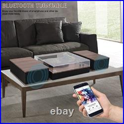 Bluetooth Turntable HiFi System, 3-Speed Vinyl Player with Speakers, Auto-Stop Bluetooth Turntable HiFi System, 3-Speed Vinyl Player with Speakers, Auto-Stop
