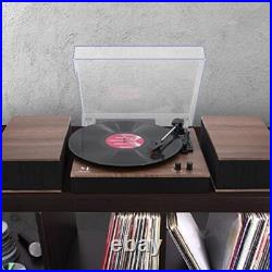 Bluetooth Turntable HiFi System, 3-Speed Vinyl Player with Speakers, Auto-Stop Bluetooth Turntable HiFi System, 3-Speed Vinyl Player with Speakers, Auto-Stop