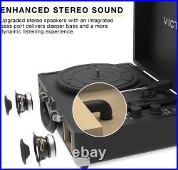 Bluetooth Vinyl Record Player RCA & Headphone Outputs