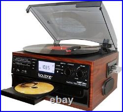 Boytone BT-22M Bluetooth Record Player Turntable AM/FM Radio Cassette CD