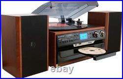 Boytone BT-24MB Bluetooth Classic Record Player Turntable with CD USB SD AM/FM