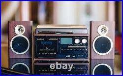 Boytone BT-28MB Stereo Bluetooth Turntable, Record Player, CD, Cassette, AM FM