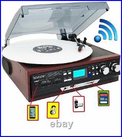 Boytone BT-37M-C Record Player Turntable USB Send Audio to Bluetooth Speaker New
