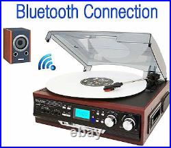 Boytone BT-37M-C Record Player Turntable USB Send Audio to Bluetooth Speaker New