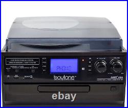 Boytone Bluetooth Record Player Turntable AM/FM Cassette CD/MP3/SD/USB BT-22B Boytone Bluetooth Record Player Turntable AM/FM Cassette CD/MP3/SD/USB BT-22B
