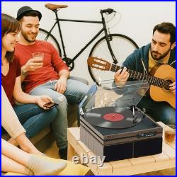 Boytone Vinyl Record Player with Dual Stereo Bookshelf Speakers Vintage Turntabl