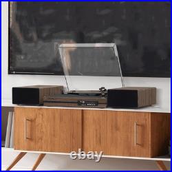 Boytone Vinyl Record Player with Dual Stereo Bookshelf Speakers Vintage Turntabl