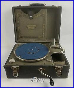 Brunswick Portable Wind Up Record Player Acoustic Phonograph Vintage Antique