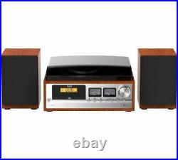 Bush Classic Micro Combo Record Player with CD Bluetooth FM Wood / Black