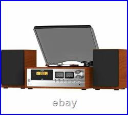 Bush Classic Micro Combo Record Player with CD Bluetooth FM Wood / Black