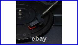 Bush Wooden Turntable Vinyl Record Player with Legs & Bluetooth Black