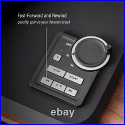 C300A-BK Fully Automatic Belt-Drive Bluetooth Turntable Record Player, Black