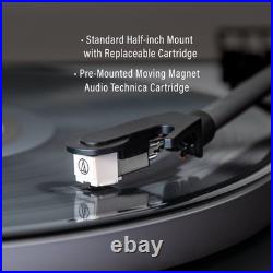 C300A-BK Fully Automatic Belt-Drive Bluetooth Turntable Record Player, Black