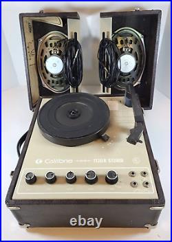 CALIFONE 1130K Stereo Turntable Record Player with Dual Speaker Tested & Working