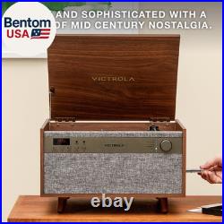 Century 6-In-1 Vinyl Record Player & Music Center 3-Speed Turntable, CD & Cass