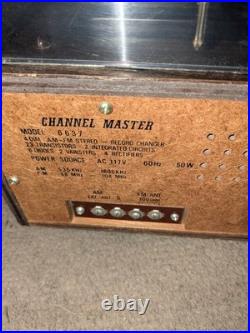 Channel Master 6637 Am/fm/phonograph Record Player Tested To Work Nice Condition