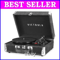 Classic Bluetooth Suitcase Record Player 3-Speed Turntable, Built-in Speakers Classic Bluetooth Suitcase Record Player 3-Speed Turntable, Built-in Speakers