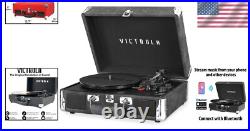 Classic Bluetooth Suitcase Record Player 3-Speed Turntable, Built-in Speakers Classic Bluetooth Suitcase Record Player 3-Speed Turntable, Built-in Speakers