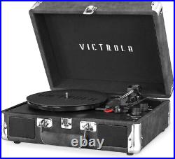 Classic Bluetooth Suitcase Record Player 3-Speed Turntable, Built-in Speakers Classic Bluetooth Suitcase Record Player 3-Speed Turntable, Built-in Speakers