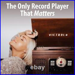 Classic Record Player 6-in-1 Bluetooth Multimedia Center