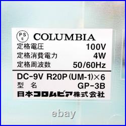Columbia GP-3B GP-3 Skeleton Blue Portable Record Player Turntable Japan NEW