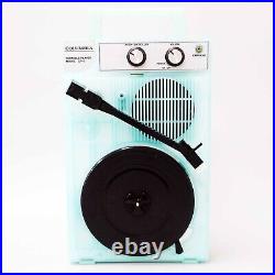 Columbia GP-3B GP-3 Skeleton Blue Portable Record Player Turntable tested Used