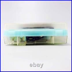 Columbia GP-3B GP-3 Skeleton Blue Portable Record Player Turntable tested Used